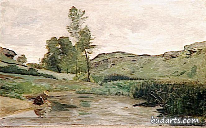 Washerwoman at Optevoz