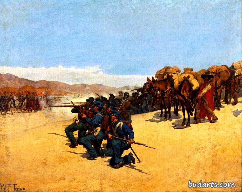 军需部:1847年墨西哥加略山袭击的驮畜列车 军需部:1847年墨西哥加略山袭击的驮畜列车
