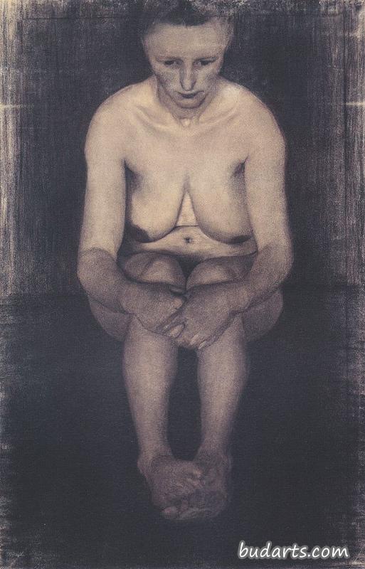 坐着的女性裸体