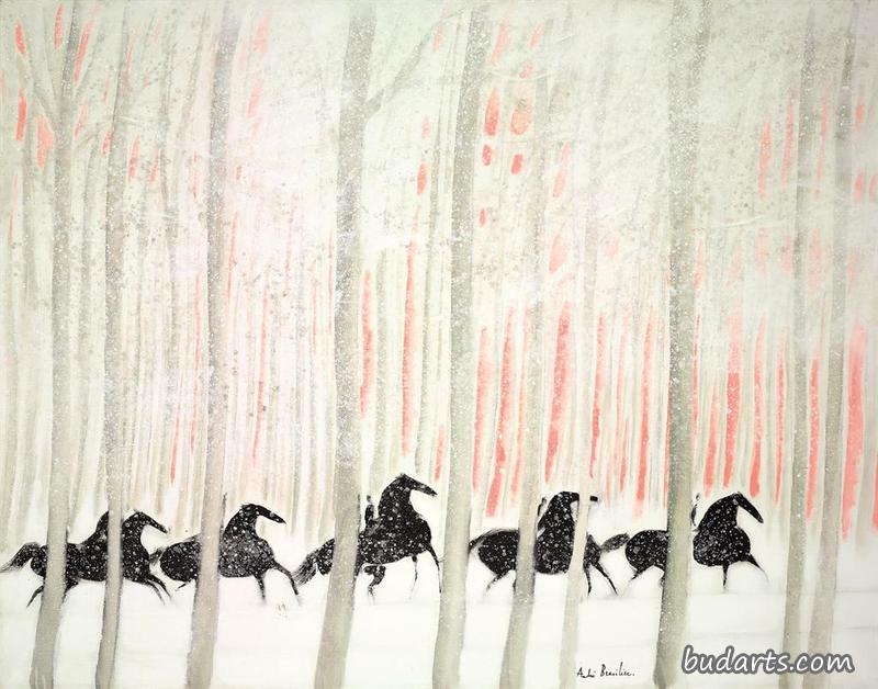 雪地里的骑手