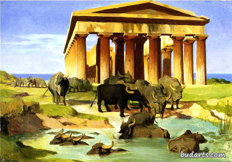 View of Paestum, (study)