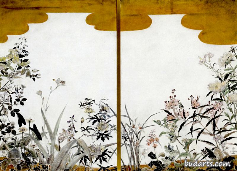花：两个面板的屏幕