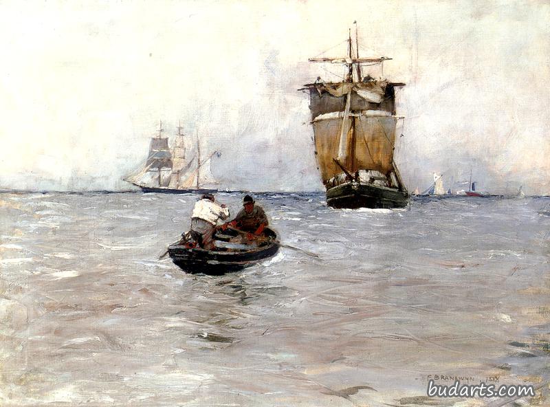 Shipping off Fowey