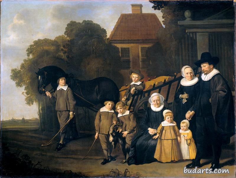 Portrait of the Meebeeck Cruywagen Family near the Gate of their Country Home on the Uitweg near Amsterdam Portrait of the Meebeeck Cruywagen Family near the Gate of their Country Home on the Uitweg near Amsterdam