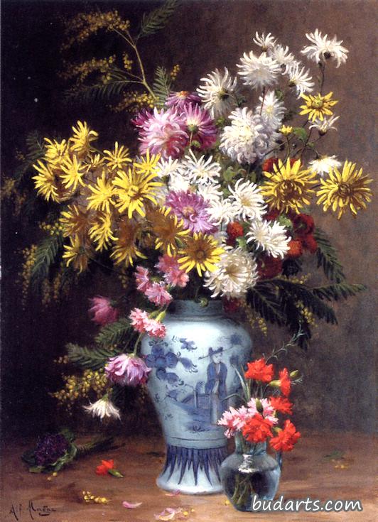 东方花瓶插花