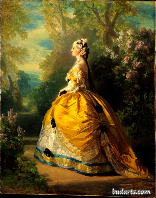 Empress Eugénie (Eugenie de Montijo Condesa de Teba) in 18th Century Costume Empress Eugénie (Eugenie de Montijo Condesa de Teba) in 18th Century Costume