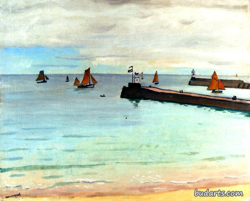 Entrance to the Harbor at Sables d'Olonne