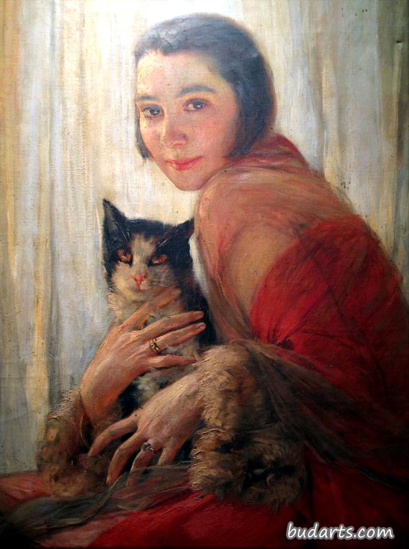 女孩和猫