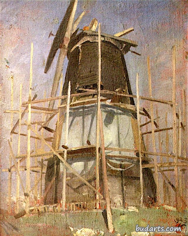 The Windmill, Roddingdean, under Repair
