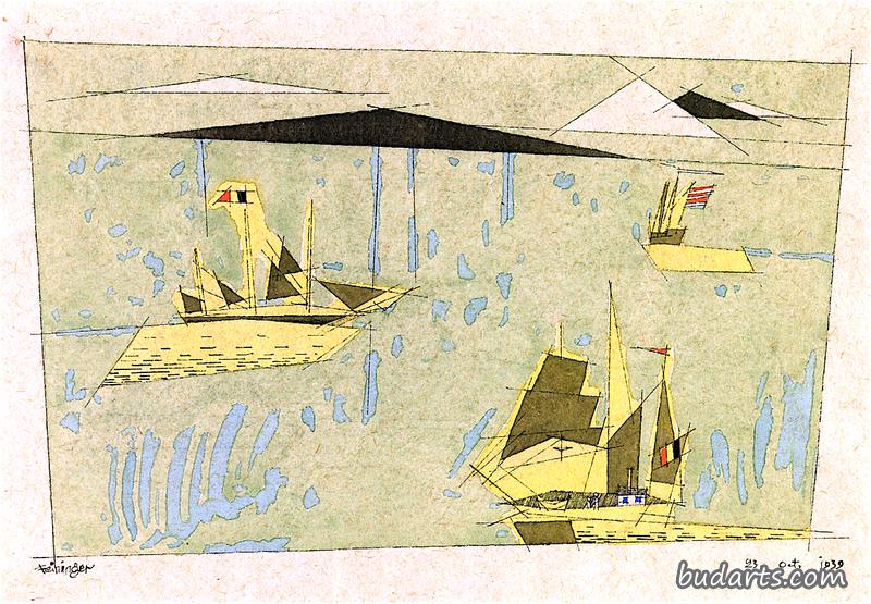 三艘帆船