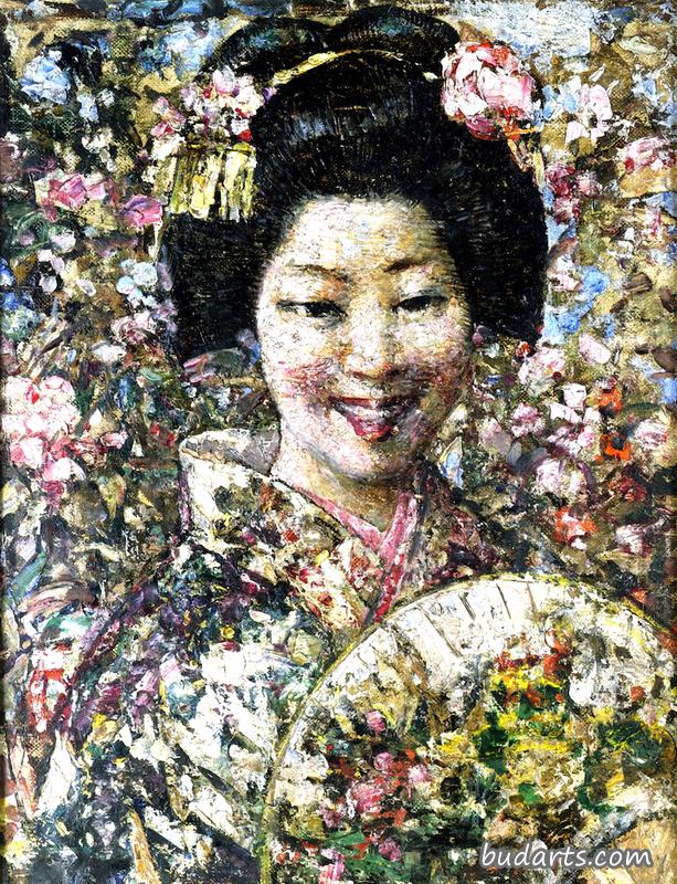 微笑的艺妓