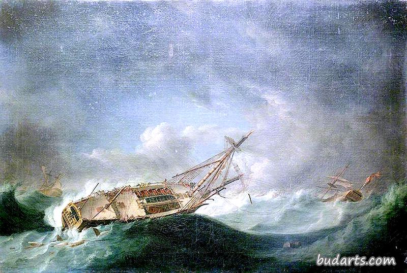 Loss of HMS' Ramillies', September 1782: On Her Beam Ends