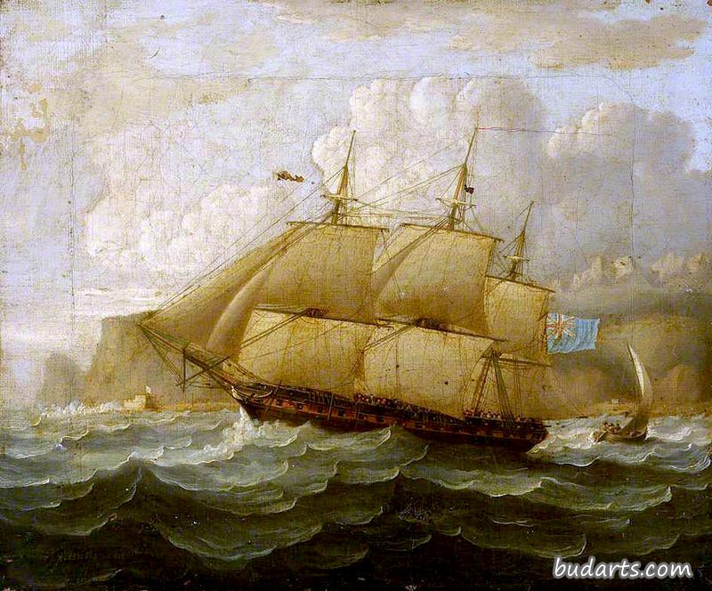 HMS 'Leander' at Sea
