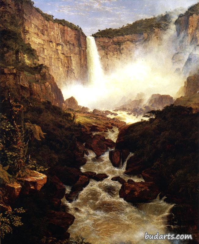 特昆达马瀑布，靠近波哥大，新格拉纳达