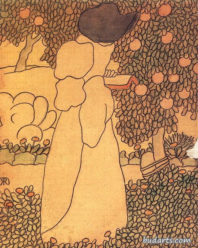 花园里的女人