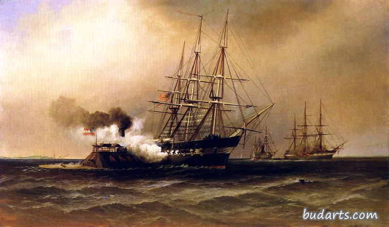 1862年3月8日,汉普顿路,梅里马克(C.S.S.弗吉尼亚)对美国坎伯兰的撞击 1862年3月8日,汉普顿路,梅里马克(C.S.S.弗吉尼亚)对美国坎伯兰的撞击