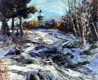 Winter View of Monhegan Light