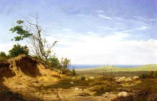 A Sandbank before a Coastline