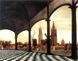 A View of Delft through an Imaginary Loggia