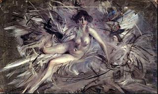 Nude Young Lady on Couch