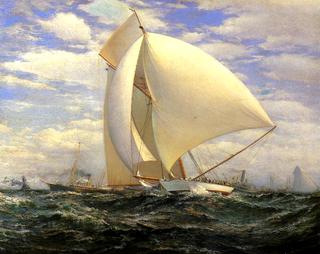 Defender Defeating Valkyrie III, September 7, 1895