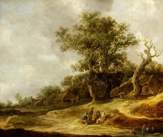Landscape with Cottages on the Dunes