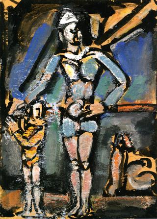 Clown and Child with Dog