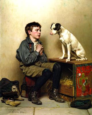 Shoeshine Boy with Dog