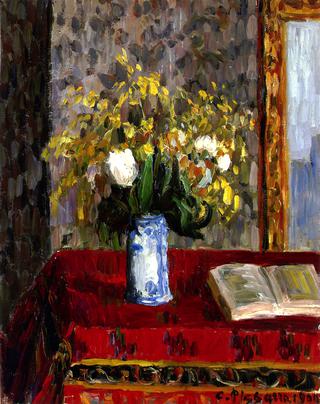 Vase of Flowers, Tulips and Garnets