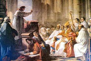 Life of St Augustine - St Augustine Preaching Before Valere Bishop Of Hippo