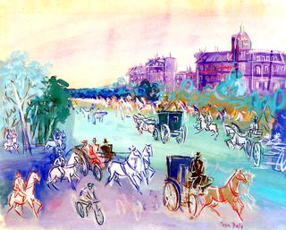 Riders and Carriages near the Wood