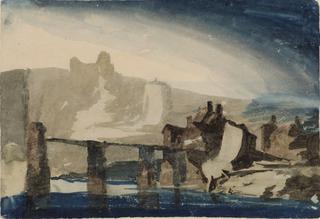 Study of Chepstow Castle (verso)