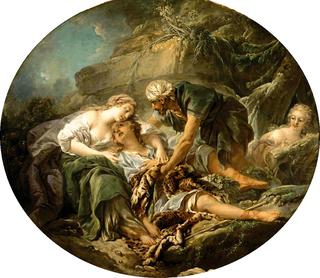 Story of Aminta and Sylvia - Aminta Reviving in the Arms of Sylvia