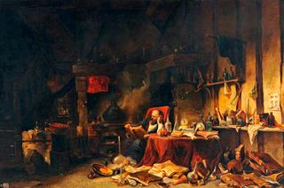 The Alchemist in His Laboratory
