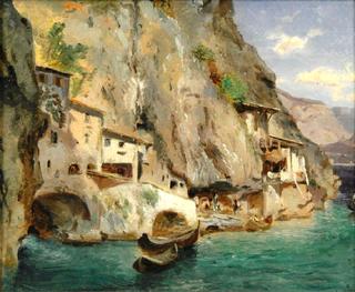 Fisher Huts at a Cliff Line