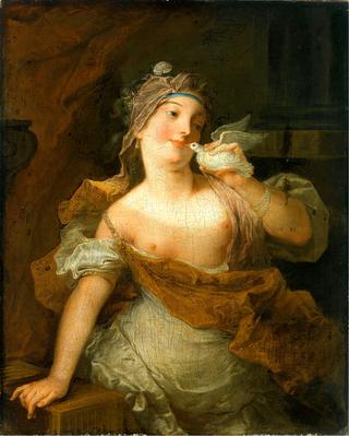 A Priestess of Venus with a Dove