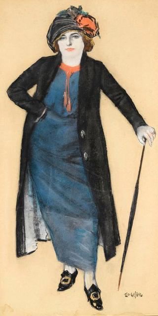 Elegant Lady with a Parasol