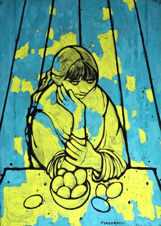Girl with a Bowl of Eggs