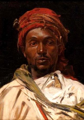 Arab in a Red Headscarf