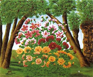 Various Flowers beneath the Trees