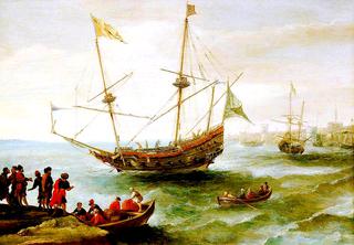 An Algerine Ship off a Barbary Port