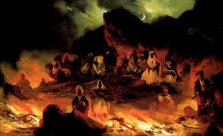 Arab Encampment at Night