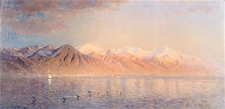 Great Salt Lake City and the Wasatch Mountains