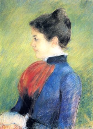 Portrait of a Woman Wearing a Green Jabot