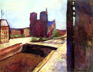 Notre-Dame with Violet Walls