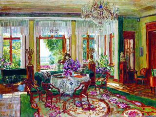Interior of a Salon in Brasovo