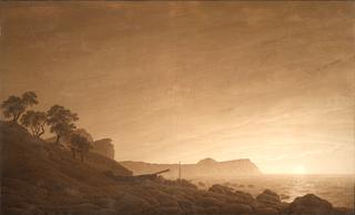 View of Arkona with Rising Moon