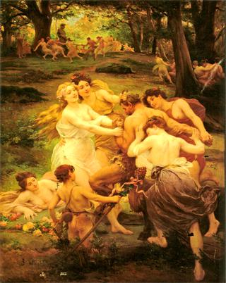 Nymphs and Satyr