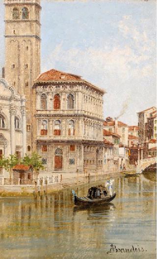 A Venetian canal scene