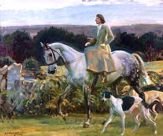 Study for 'Lady Munnings Riding on Exmoor'